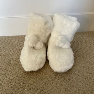Cozy White Boot Slippers